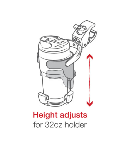 RAM® Level CupT XL 32oz Drink Holder with RAM® Tough-ClawT