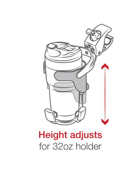 RAM® Level CupT XL 32oz Drink Holder with RAM® Tough-ClawT