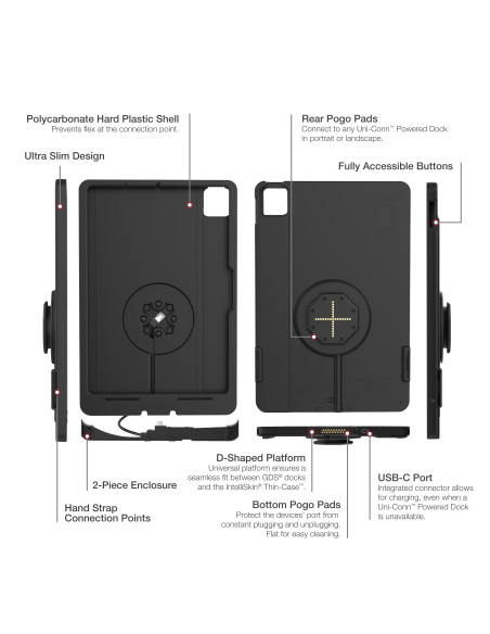 IntelliSkin® Thin-CaseT for iPad Pro 11 (M4) (D Shape & Rear Pogo Pads)