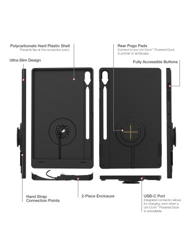 IntelliSkin® Thin-CaseT for Samsung Tab S10+, S9+ & S9 FE+ (Rear Pads)