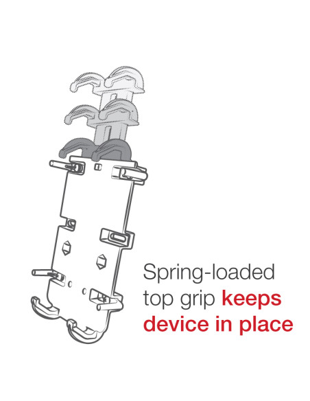 RAM® Quick-GripT XL Phone Mount with Vibe-SafeT & Fork Stem Base - Short