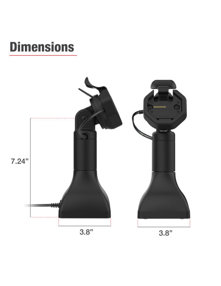 GDS® Uni-ConnT Powered 7" Pedestal Dock with USB-C