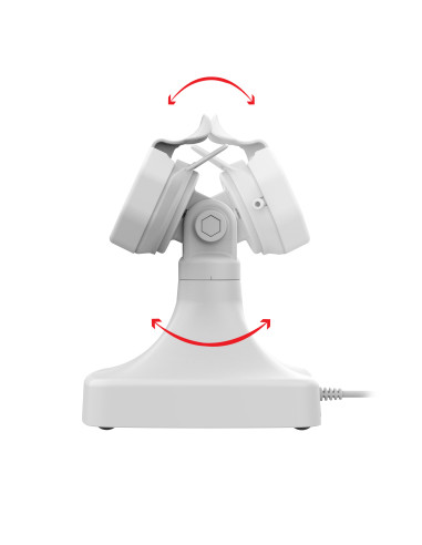 GDS® Uni-ConnT Powered Tilt & Swivel Dock with PoE - Gray