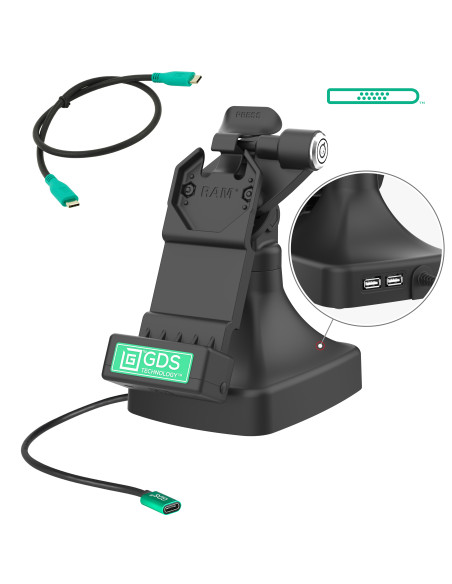 GDS® Uni-ConnT Locking Tilt & Swivel Dock with USB-C + Data GDS® Uni-ConnT Locking Tilt & Swivel Dock with USB-C + Data