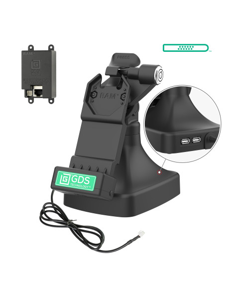 GDS® Uni-ConnT Locking Tilt & Swivel Dock with PoE + Data GDS® Uni-ConnT Locking Tilt & Swivel Dock with PoE + Data