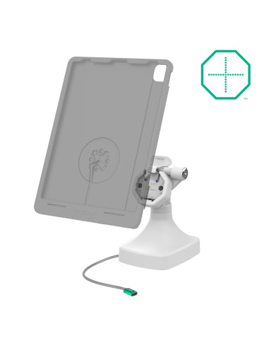 GDS® Uni-ConnT Powered Locking Tilt & Swivel Dock with USB-C - Gray