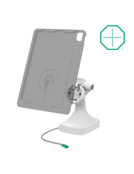 GDS® Uni-ConnT Powered Locking Tilt & Swivel Dock with USB-C - Gray