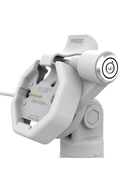 GDS® Uni-ConnT Powered Locking Tilt & Swivel Dock with USB-C - Gray