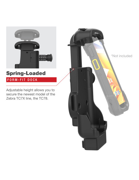 RAM® Combo-Locking Form-Fit Powered Dock for Zebra TC73 & TC78 RAM® Combo-Locking Form-Fit Powered Dock for Zebra TC73 & TC78