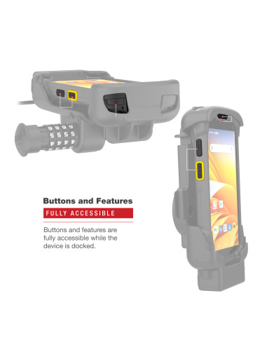 RAM® Combo-Locking Form-Fit Powered Dock for Zebra TC73 & TC78