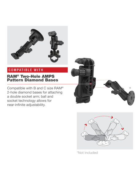 RAM® Combo-Locking Form-Fit Powered Dock for Zebra TC53 & TC58 RAM® Combo-Locking Form-Fit Powered Dock for Zebra TC53 & TC58