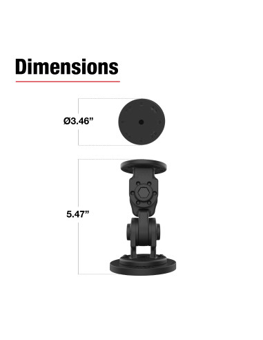 RAM® Dual 90-Degree Pivot Magnetic Mount