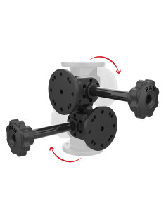 RAM® Dual 90-Degree Pivot Mount with Knob 2