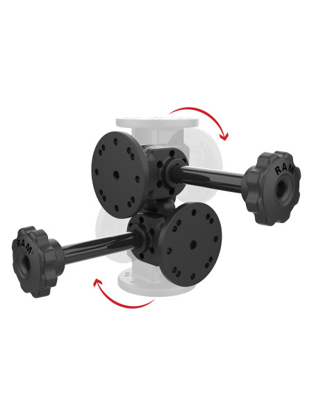 RAM® Dual 90-Degree Pivot Mount with Knob