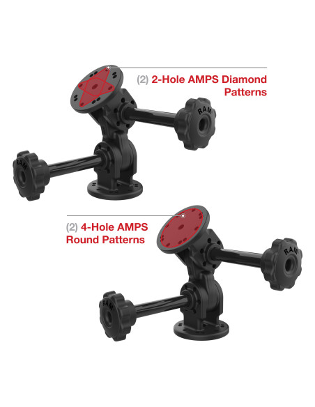 RAM® Dual 90-Degree Pivot Mount with Knob