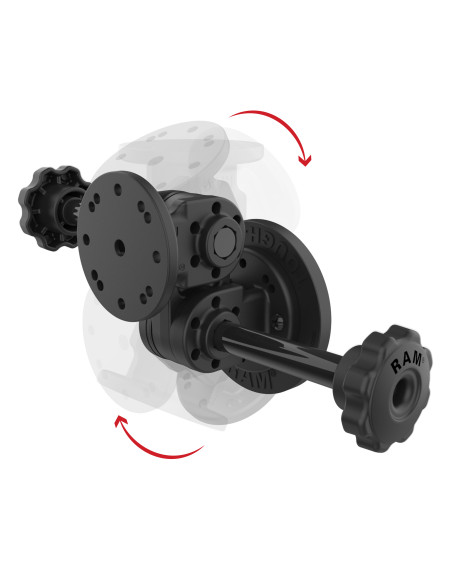 RAM® Dual Straight Pivot Magnetic Mount with Knob