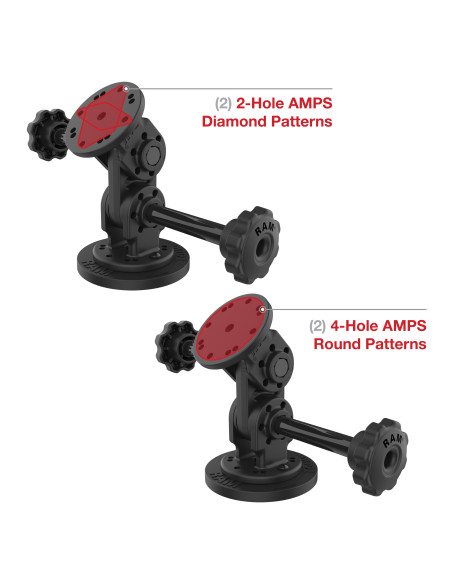 RAM® Dual Straight Pivot Magnetic Mount with Knob