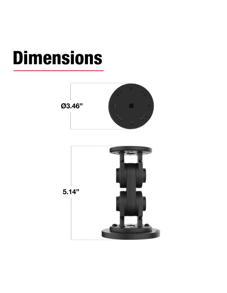 RAM® Dual Straight Pivot Magnetic Mount