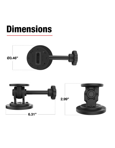 RAM® Single Pivot Magnetic Mount with Knob