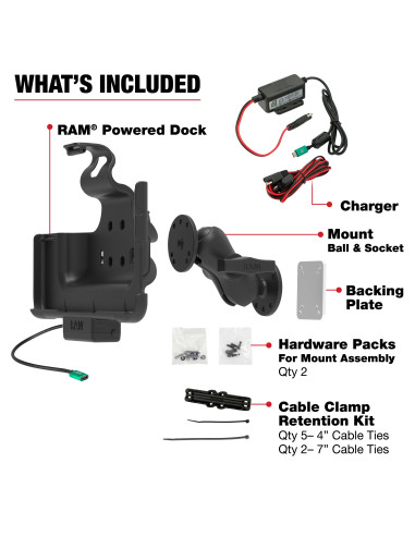 RAM® Powered Dock & Dashboard Mount for Samsung Tab Active5 Pro & 4 Pro