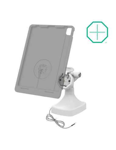 GDS® Uni-ConnT Powered Locking Tilt & Swivel Dock with PoE - Gray