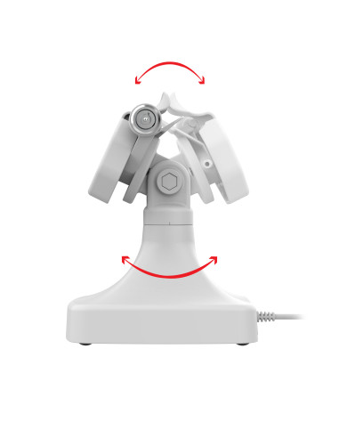 GDS® Uni-ConnT Powered Locking Tilt & Swivel Dock with PoE - Gray