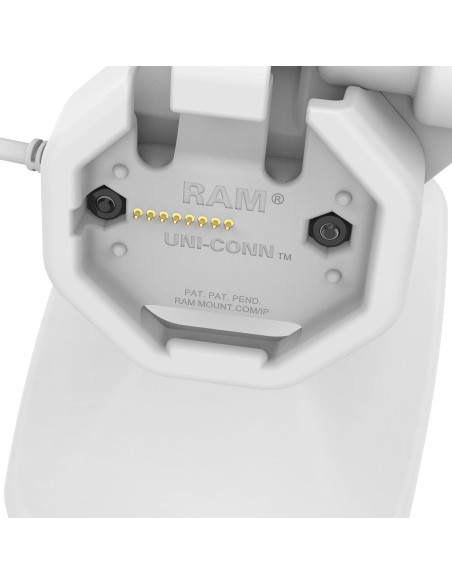 GDS® Uni-ConnT Powered Locking Tilt & Swivel Dock with PoE - Gray