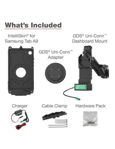 GDS® Uni-ConnT Vehicle Bundle for Samsung Tab A9