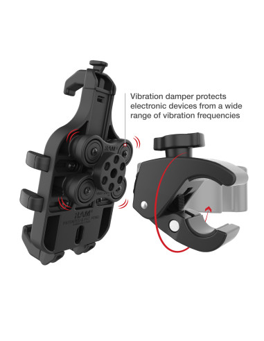 RAM® Quick-GripT Pro Vibration Damping Phone Mount with Tough-ClawT