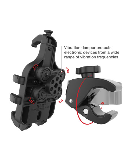 RAM® Quick-GripT Pro Vibration Damping Phone Mount with Tough-ClawT