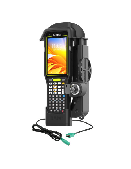 RAM® Locking Powered Dock + Single USB-A for Zebra MC3300/3400/3450 RAM® Locking Powered Dock + Single USB-A for Zebra MC3300/3400/3450