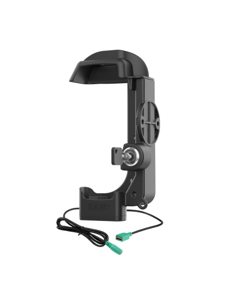RAM® Locking Powered Dock + Single USB-A for Zebra MC3300/3400/3450 RAM® Locking Powered Dock + Single USB-A for Zebra MC3300/3400/3450