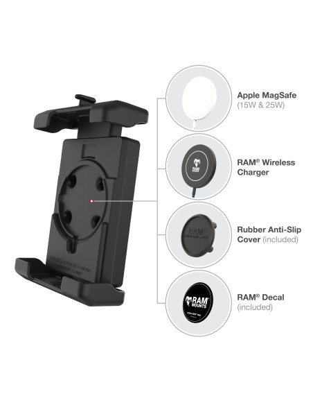 RAM® Quick-GripT Pro XL Phone Mount with Handlebar U-Bolt Base - Short