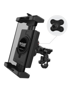 RAM® Quick-GripT Pro XL Vibration Damping Phone Mount with U-Bolt Base