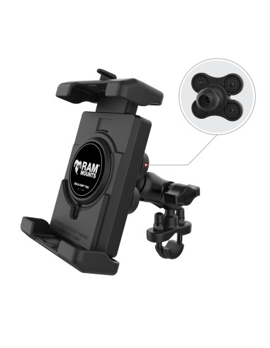 RAM® Quick-GripT Pro XL Vibration Damping Phone Mount with U-Bolt Base