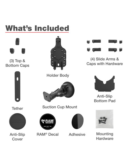 RAM® Quick-GripT Pro Phone Mount with Twist-LockT Suction Cup - Medium