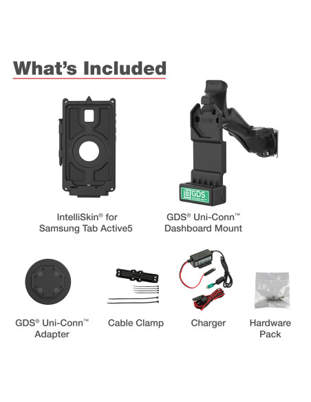 GDS® Uni-ConnT Vehicle Bundle for Samsung Tab Active5