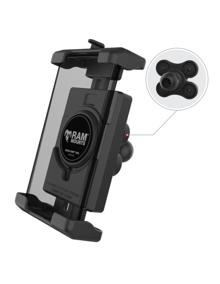 RAM® Quick-GripT Pro XL Phone Holder with Ball & Vibration Damper