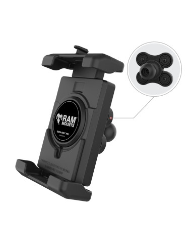 RAM® Quick-GripT Pro XL Phone Holder with Ball & Vibration Damper