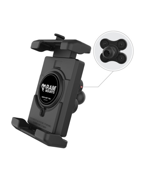 RAM® Quick-GripT Pro XL Phone Holder with Ball & Vibration Damper