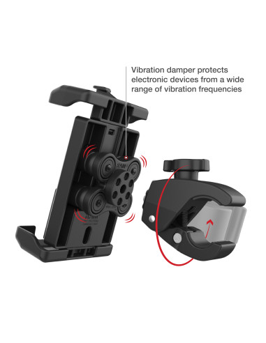 RAM® Quick-GripT Pro XL Vibration Damping Phone Mount with Tough-ClawT