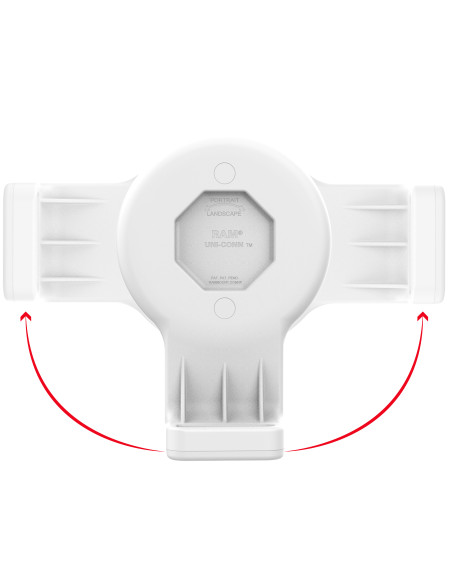 GDS® Uni-ConnT Wall Dock with Magnetic Receiver & PoE - Gray