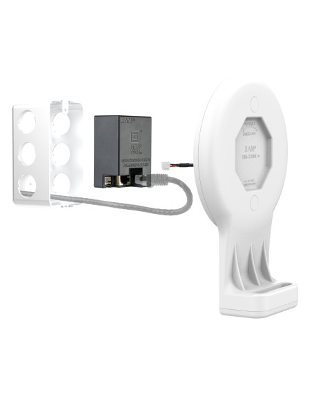 GDS® Uni-ConnT Wall Dock with Magnetic Receiver & PoE - Gray