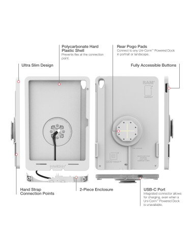 IntelliSkin® Thin-CaseT for iPad 10th & 11th Gen (Rear Pogo Pads) - Gray