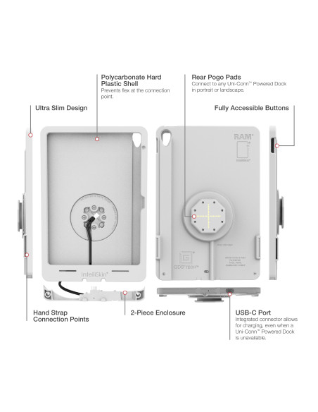 IntelliSkin® Thin-CaseT for iPad 10th & 11th Gen (Rear Pogo Pads) - Gray