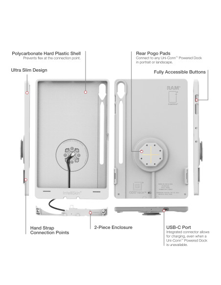 IntelliSkin® Thin-CaseT for Tab S10+, S9+ & S9 FE+ (Rear Pads) - Gray IntelliSkin® Thin-CaseT for Tab S10+, S9+ & S9 FE+ (Rear Pads) - Gray