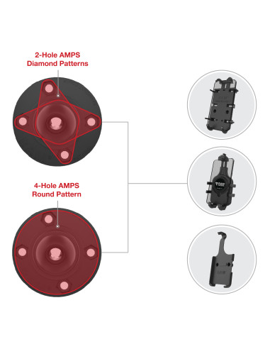 RAM® Rotating Ball Adapter for Phone and Handheld Holders - B Size