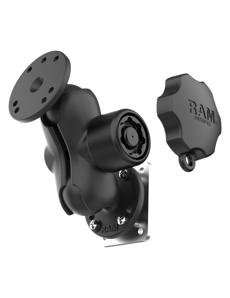 RAM® Locking Drill-Down Dashboard Mount with Backing Plate C Size Short