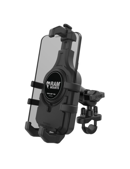 RAM® Quick-GripT Pro Phone Mount with Handlebar U-Bolt Base - Short