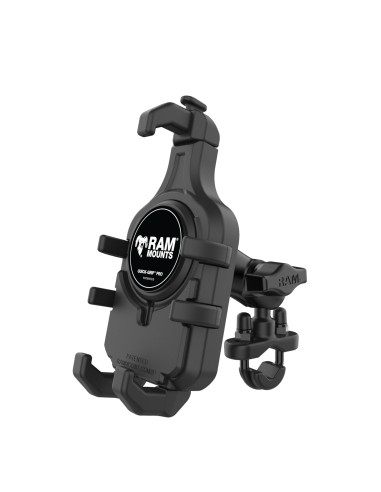 RAM® Quick-GripT Pro Phone Mount with Handlebar U-Bolt Base - Short
